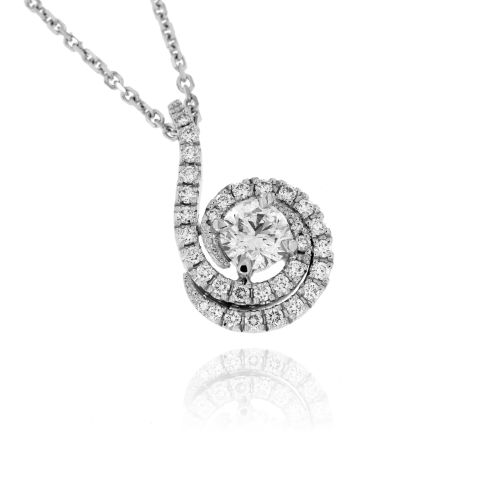 Diamantový náhrdelník z bílého zlata 33149