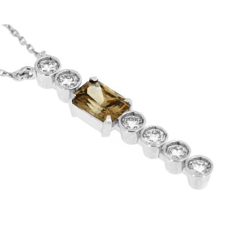 Diamantový náhrdelník s přírodním zirkonem 33345