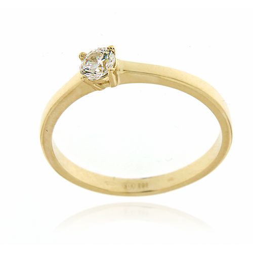 Dámský zlatý prsten se zirkonem 10552