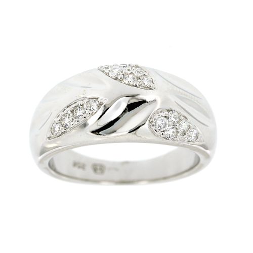 Stříbrný prsten ozdobený zirkony AR5037