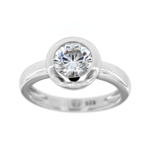 Stříbrný prsten s krásným zirkonem 4510