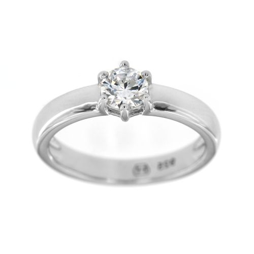 Stříbrný dámský zásnubní prsten 4871