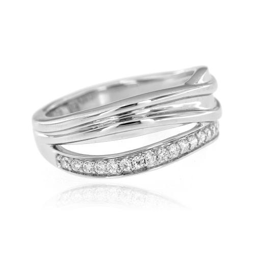 Stříbrný prsten kroužek s kamínky 6304