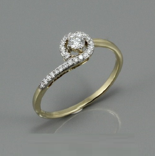 Diamantový zlatý prsten K2621