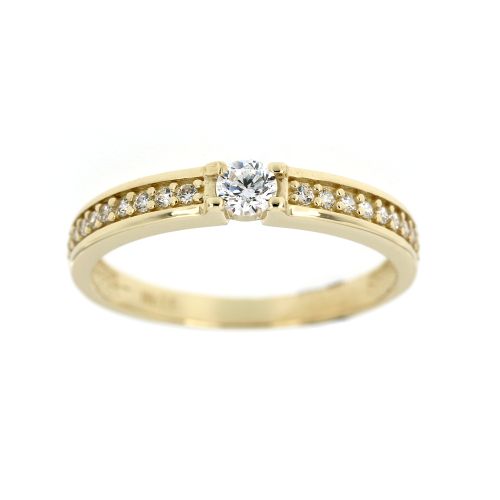 Dámský zásnubní prsten ze žlutého zlata 2083