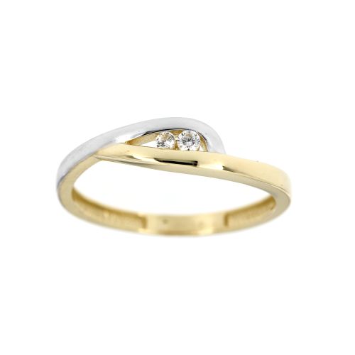 Dámský zlatý prsten se zirkony 2117ž