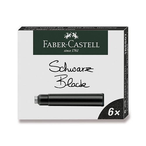 Inkoustové bombičky Faber-Castell - krátké černé