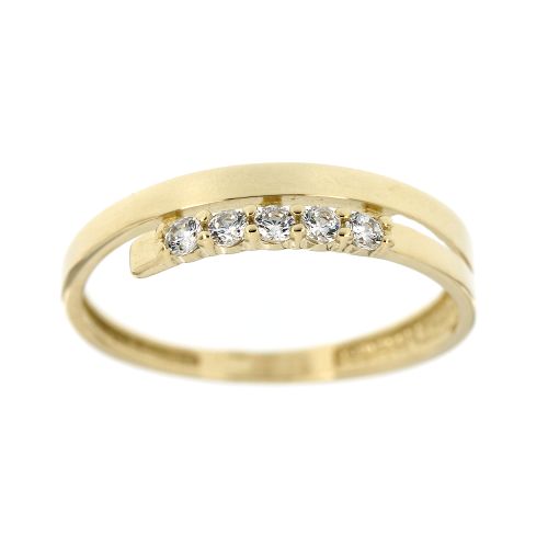 Zlatý dámský prsten se zirkony 320