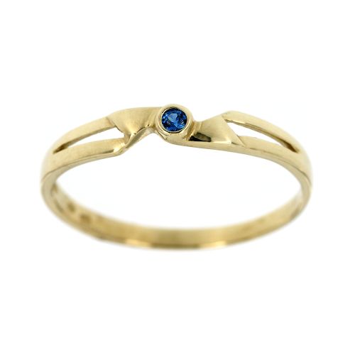 Dámský prsten s modrým kamínkem 1178M