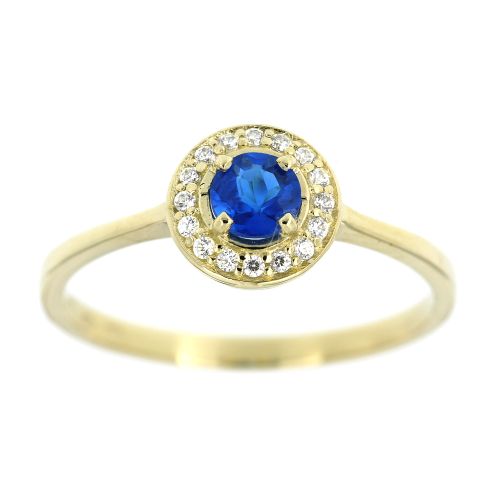 Dámský prsten s modrým kamenem 89mž