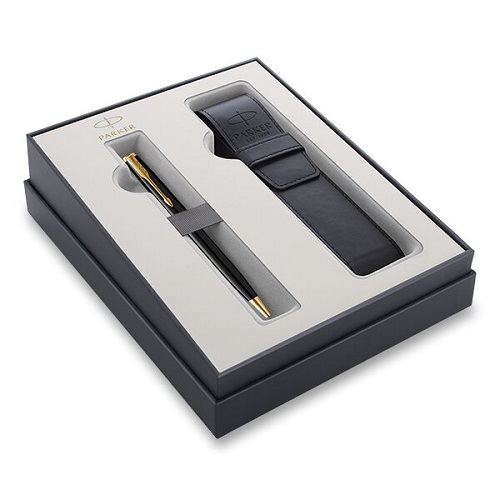 Parker Sonnet Black GT - kuličková tužka, dárková sada s pouzdrem