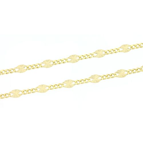 Ozdobný zlatý náramek typ 6 - 17 cm