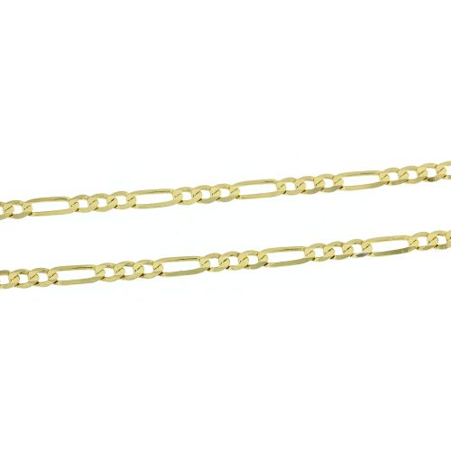 Ozdobný zlatý náramek typ figaro - 19 cm