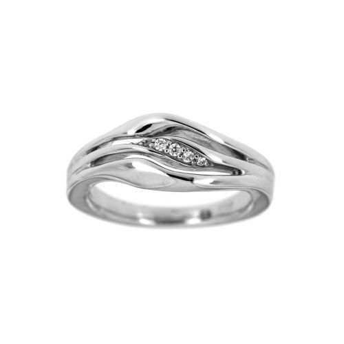 Dámský stříbrný prsten se zirkony 6909