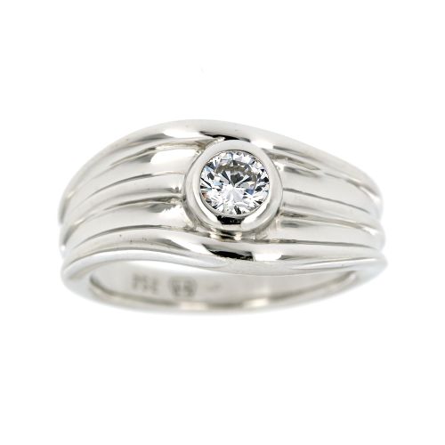 Stříbrný prsten s bílým zirkonem AR6259
