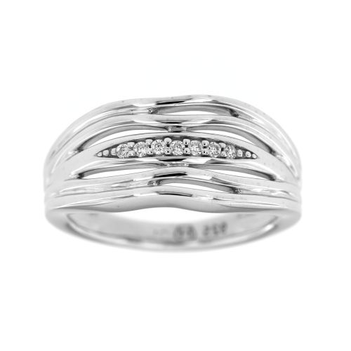 Stříbrný dámský prsten s kamínky 6302