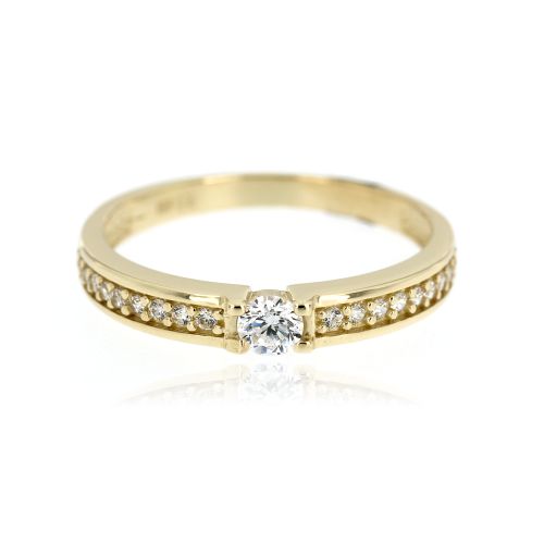 Dámský zásnubní prsten ze žlutého zlata 2083