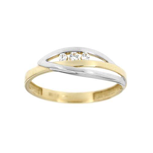 Zlatý dámský prsten ve tvaru lístku 2295ž