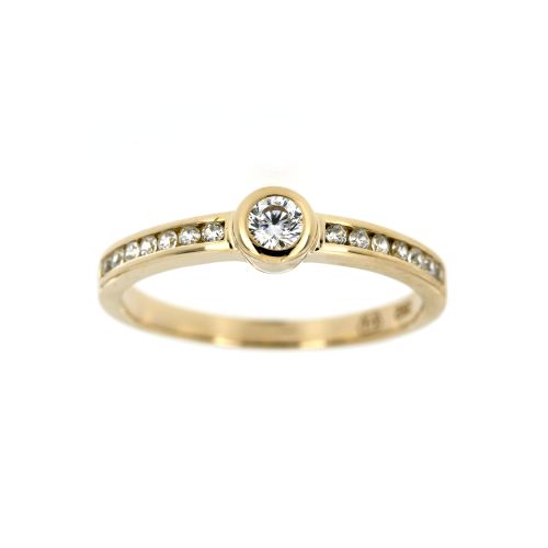 Zlatý dámský zásnubní prsten 130