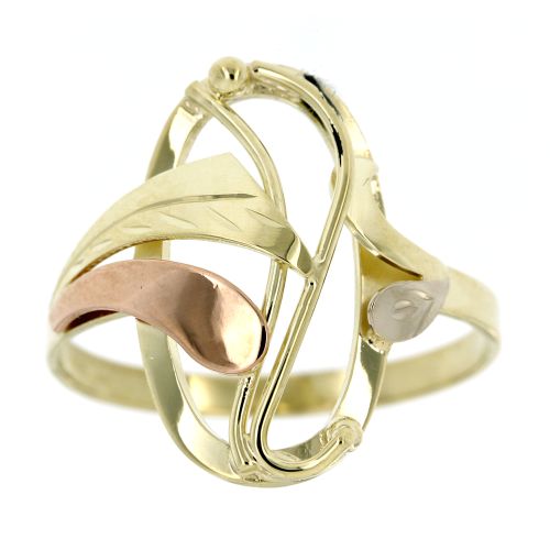 Zlatý dámský prsten z kombinovaného zlata 817