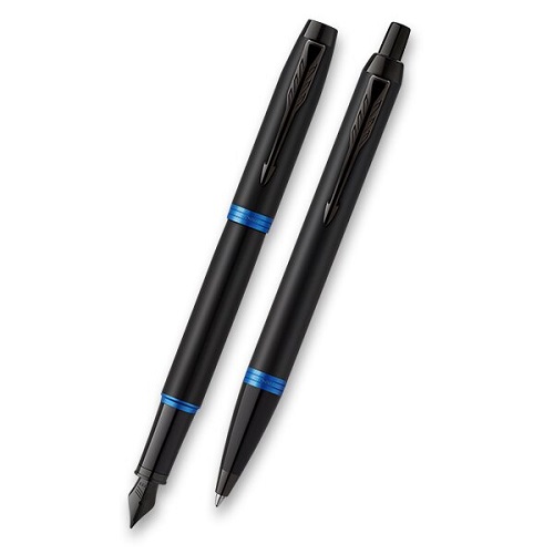 Parker IM Vibrant Rings Marine Blue - sada plnicí pero a kuličková tužka