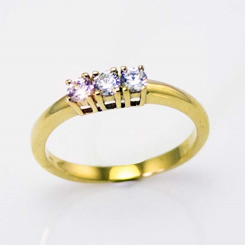 Dámský zásnubní prsten ze žlutého zlata AN432297Z