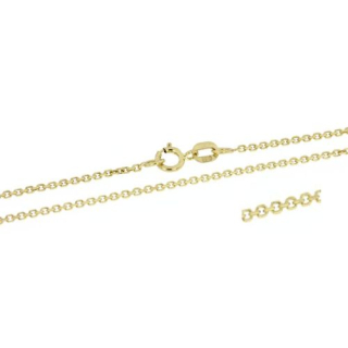 Klasický zlatý řetízek ankr - 60 cm