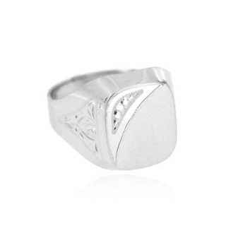 Pánský prsten z bílého zlata 993