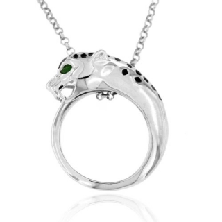 Stříbrný náhrdelník s přívěskem pantera 
