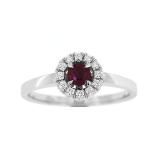 Diamantový prsten s rubínem 33333