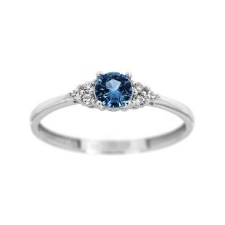 Dámský prsten s modrým kamínkem 1804BM