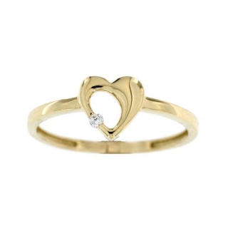 Dámský zlatý prsten srdíčko 18626ž