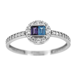 Dámský prsten s barevnými kameny 2128