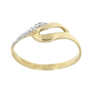 Zlatý dámský prsten lísteček 66ž