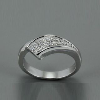 Stříbrný prsten ve tvaru špičky 314886