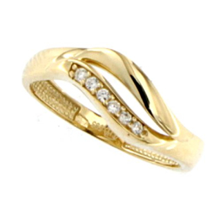 Dámský zlatý prsten se zirkony RMDD017
