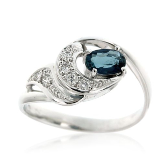 Diamantový prsten s turmalínem 