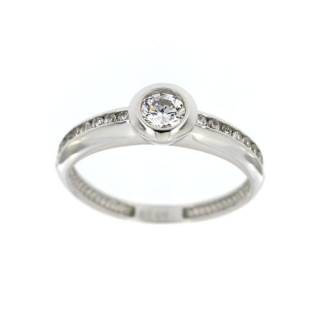 Dámský stříbrný prsten se zirkony EDC011895