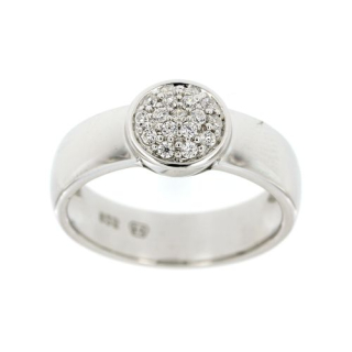 Stříbrný prsten s drobnými zirkony 4877