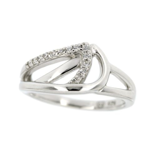 Stříbrný prsten se zirkony AR6148