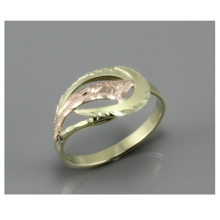 Elegantní dámský zlatý prsten 528