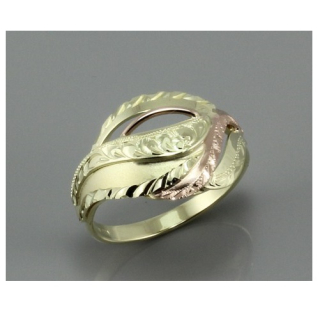 Výrazný dámský prsten z kombinovaného zlata 538