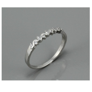 Dámský prsten s bílými zirkony 2086