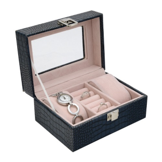 JK BOX SP-1813/A14, Kazeta na hodinky a šperky modrá